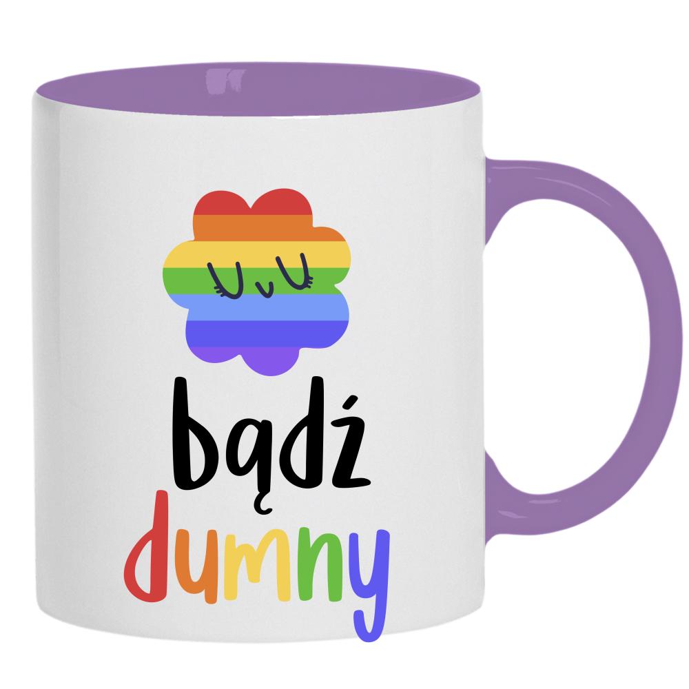 LGBT+ Bądź dumny kubek ucho kolor kolor jasnofioletowy