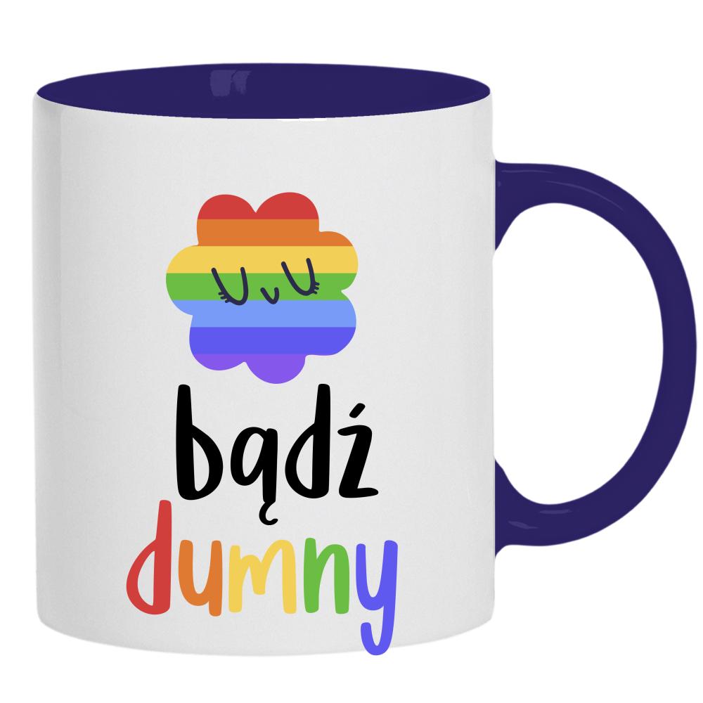 LGBT+ Bądź dumny kubek ucho kolor kolor navy
