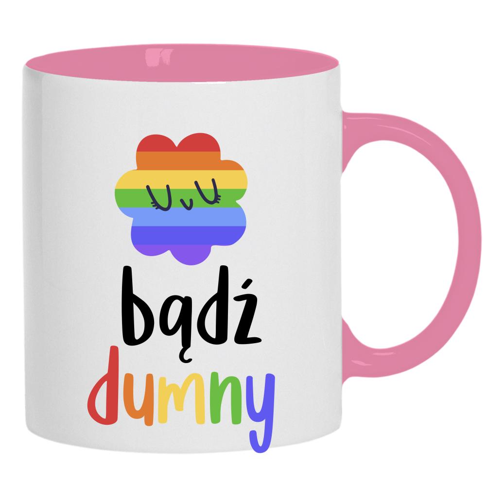 LGBT+ Bądź dumny kubek ucho kolor kolor różowy
