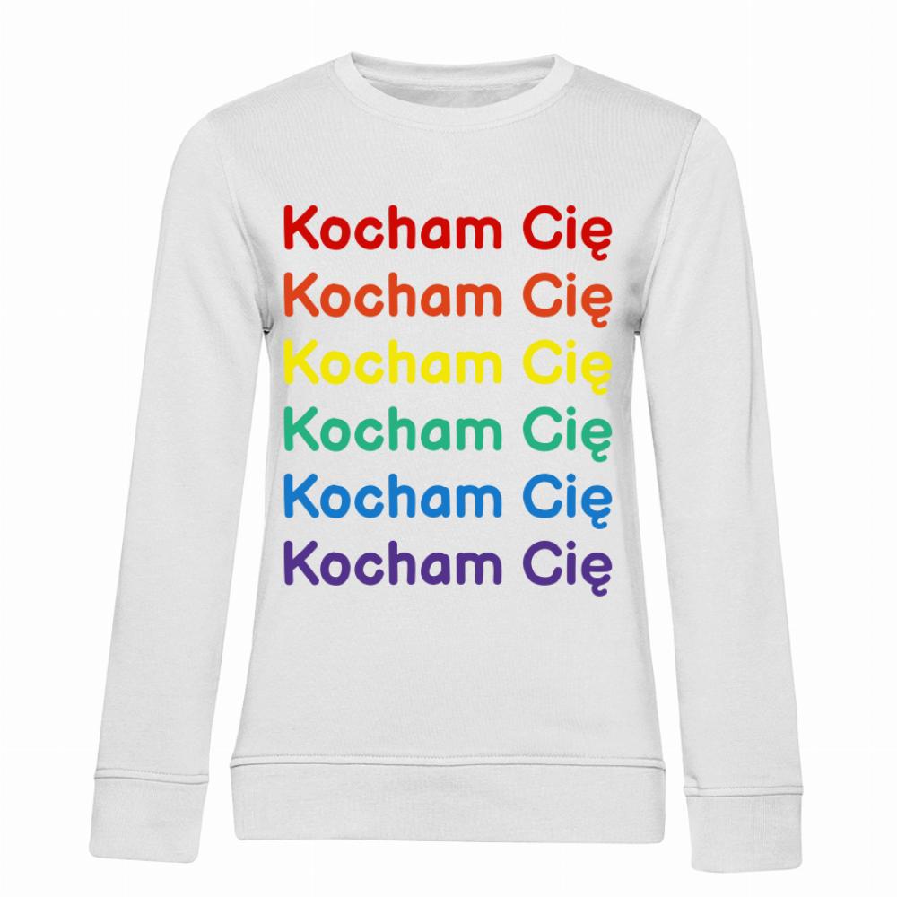 LGBT+ Kocham Cię bluza damska bez kaptura