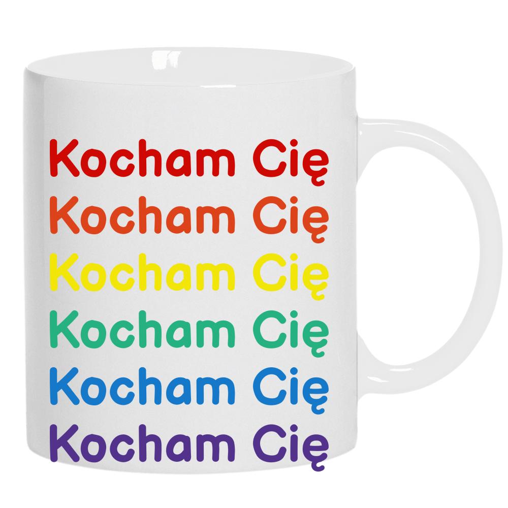 LGBT+ Kocham Cię kubek ucho kolor kolor biały