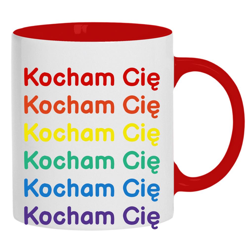 LGBT+ Kocham Cię kubek ucho kolor kolor czerwony