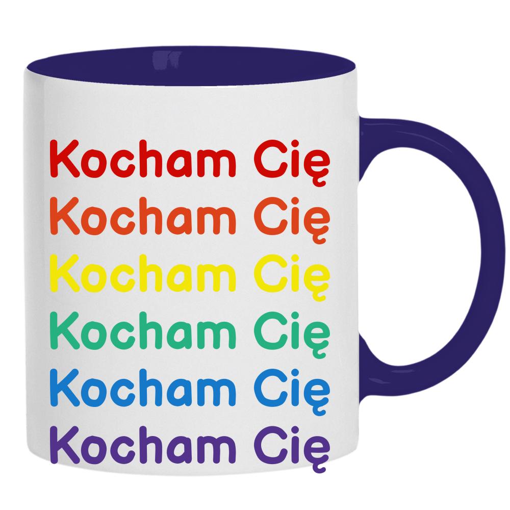 LGBT+ Kocham Cię kubek ucho kolor kolor navy