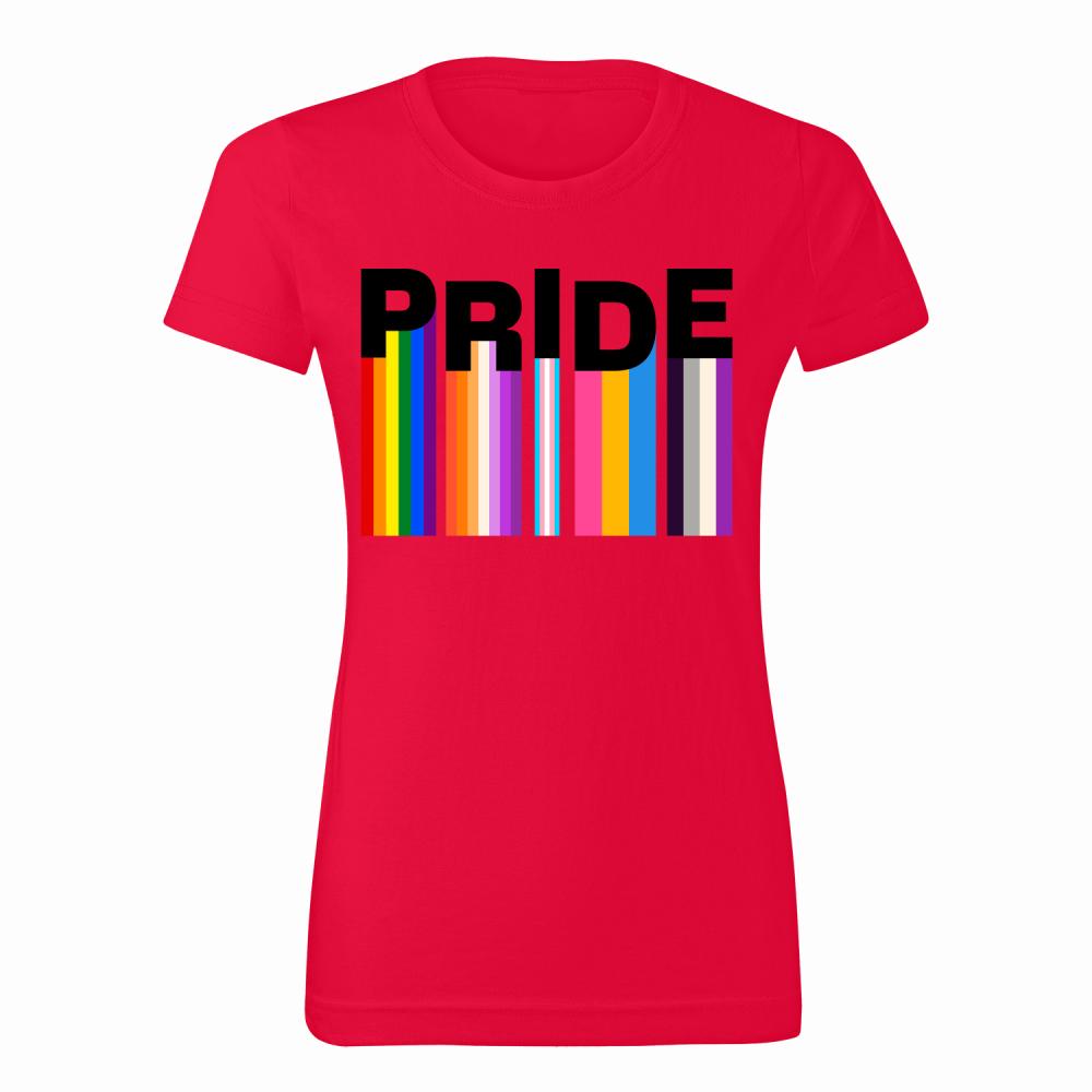 LGBT+ Pride 2 koszulka damska kolor czerwony