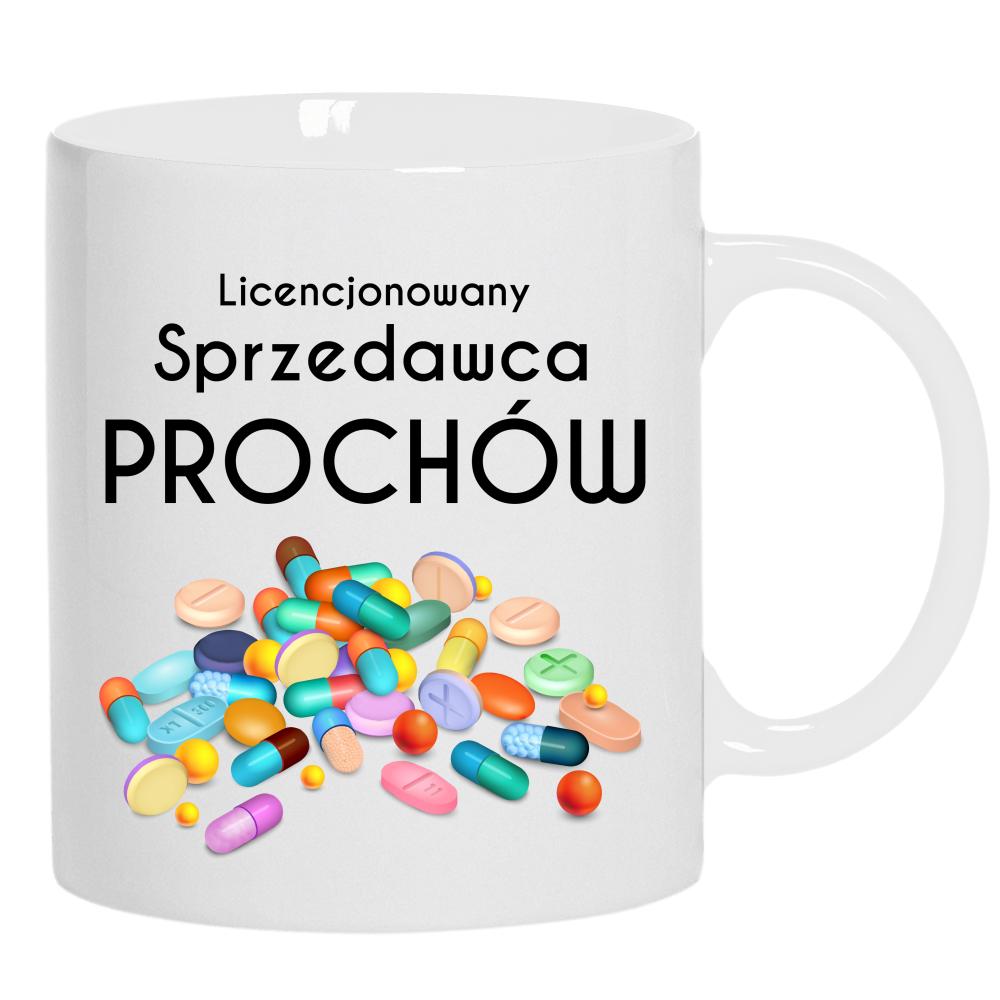Licencjonowany sprzedawca prochów kubek ucho kolor kolor biały