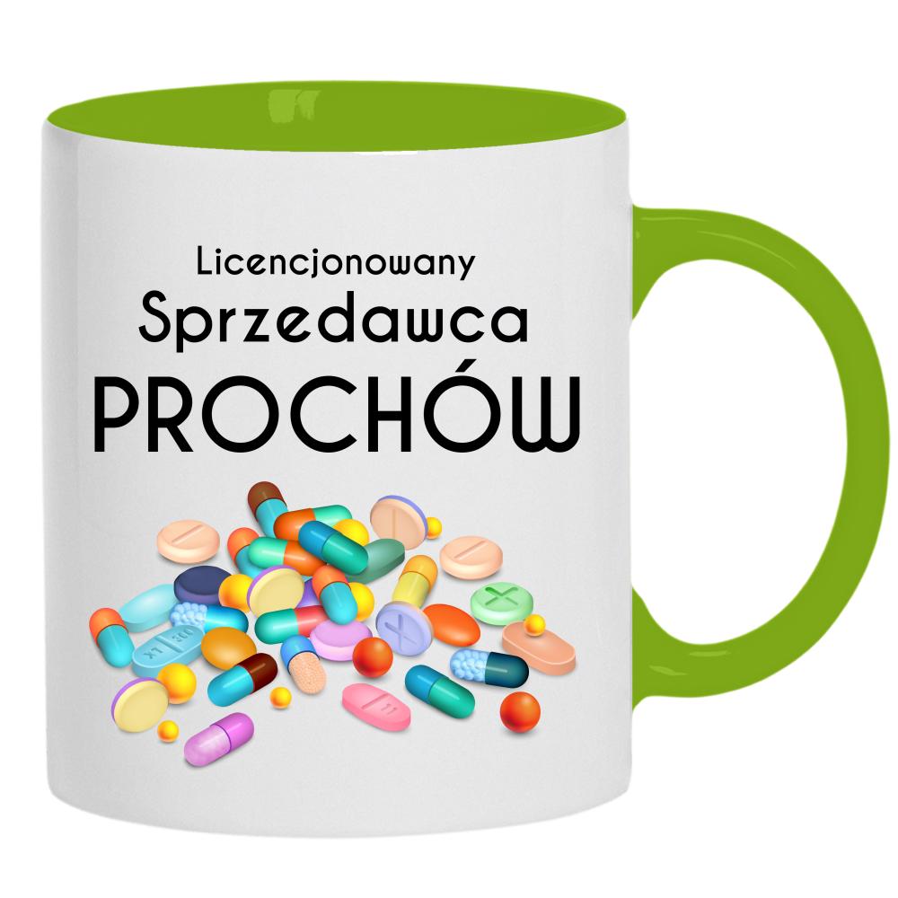 Licencjonowany sprzedawca prochów kubek ucho kolor kolor zielony
