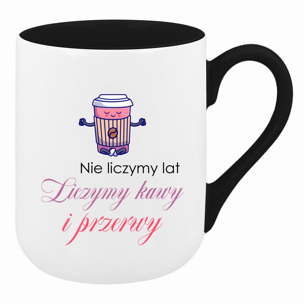 Liczymy Kawy i Przerwy kubek coffee kolor żółtyy