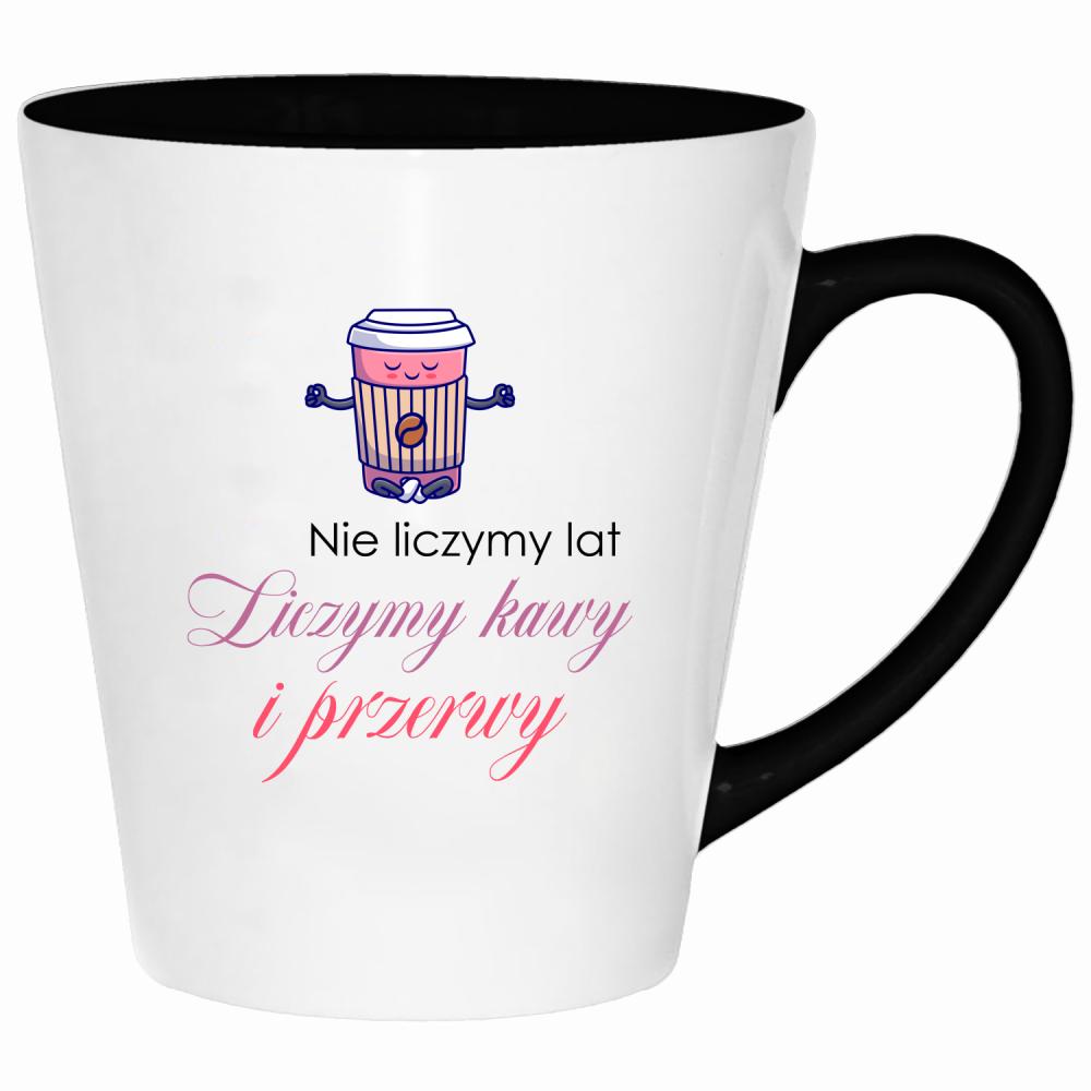 Liczymy Kawy i Przerwy kubek latte kolor red