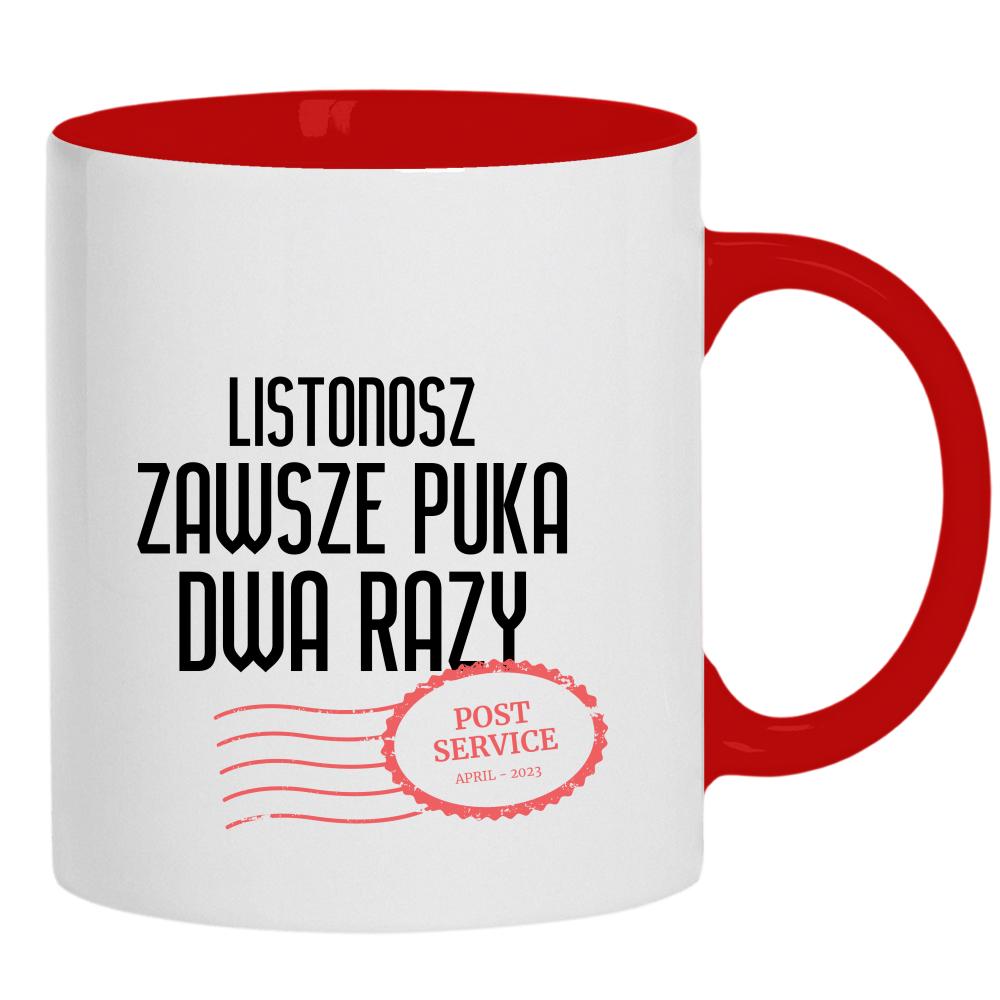 Listonosz Puka dwa razy kubek ucho kolor