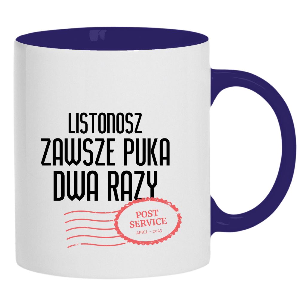 Listonosz Puka dwa razy kubek ucho kolor kolor navy