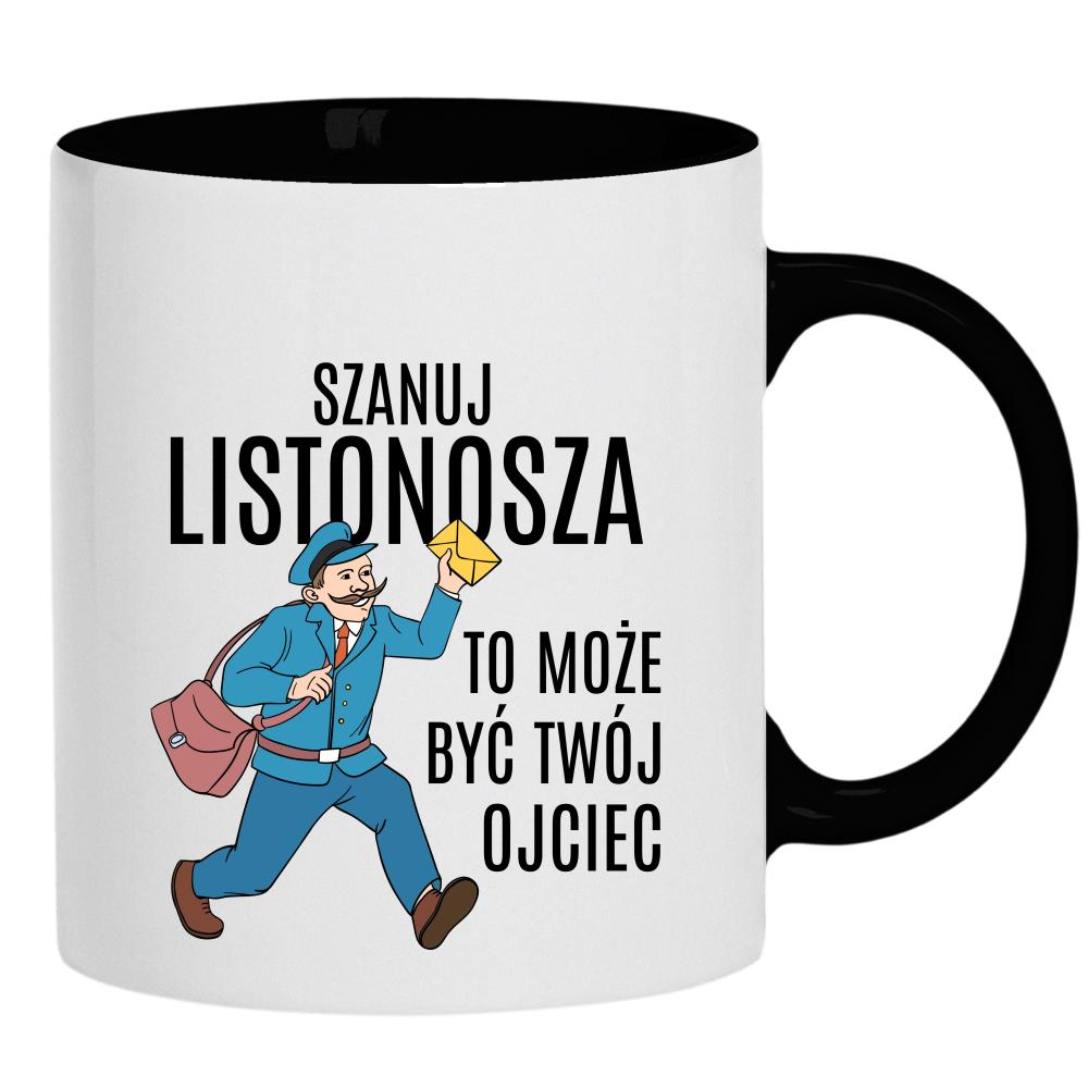 Listonosz To może być Ojciec kubek ucho kolor kolor czarnyy