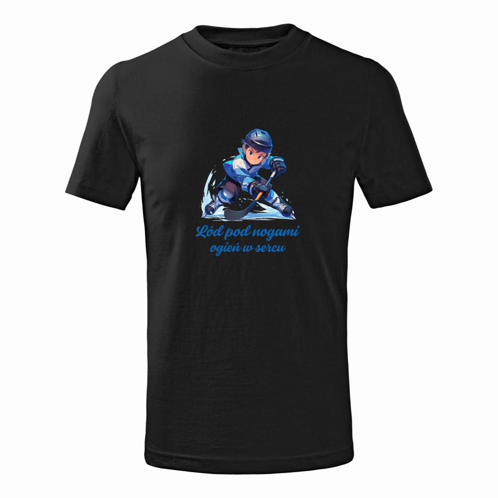 Lód pod nogami, ogień w sercu koszulka junior kolor zielony