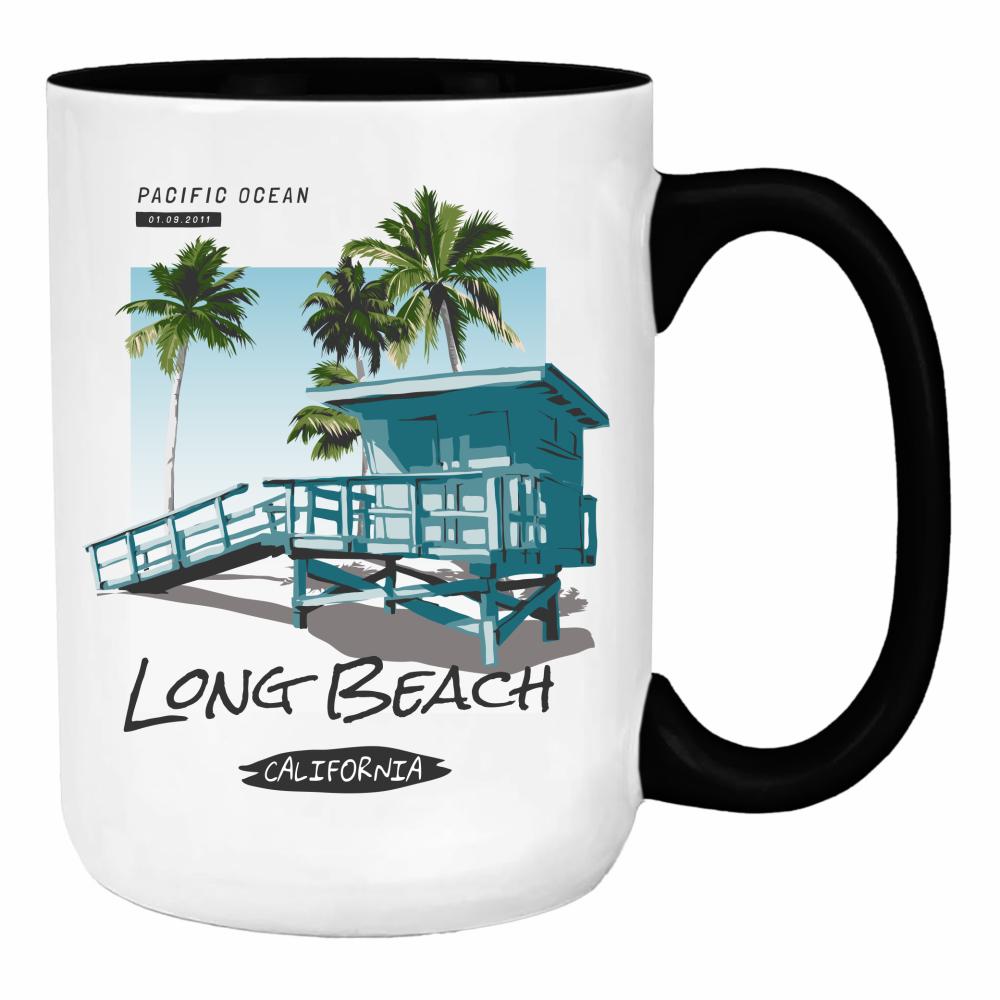 Long Beach duży kubek ucho kolor kolor limonka