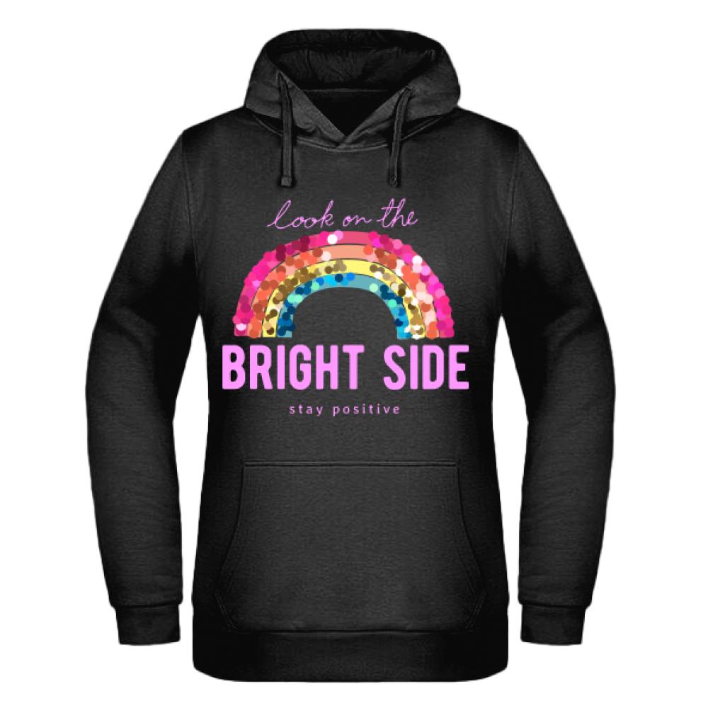 Look on the Bright Side Różowy bluza damska z kapturem