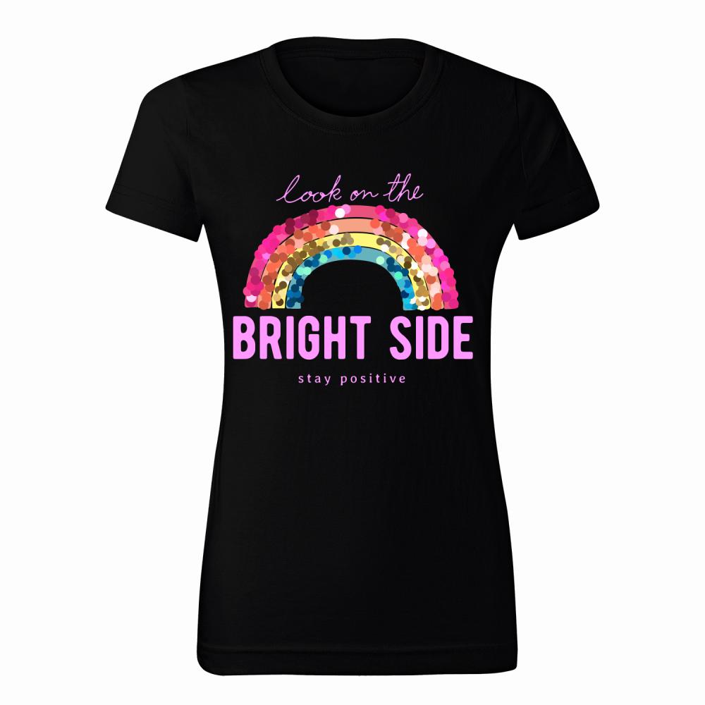 Look on the Bright Side Różowy koszulka damska