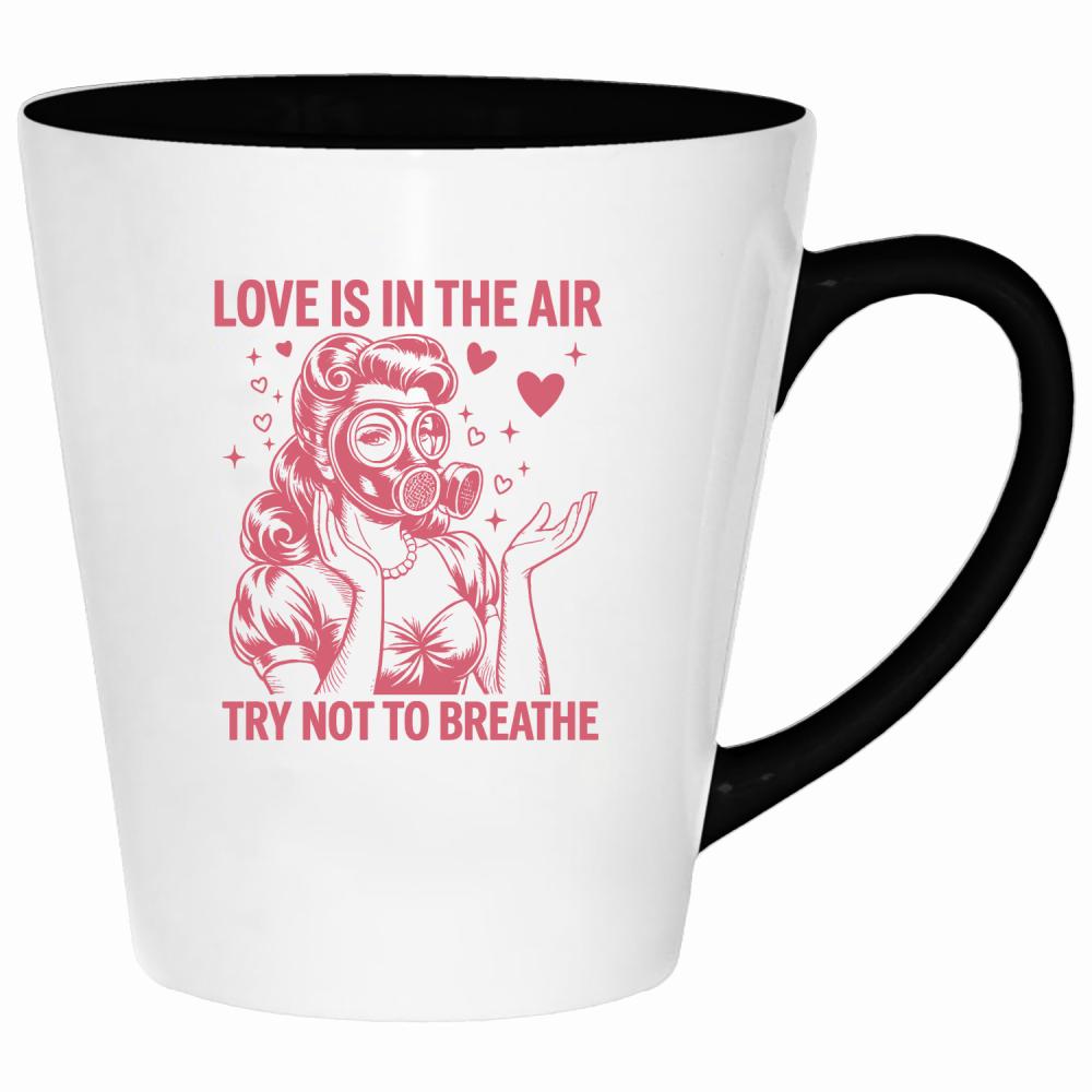 Love is in the air – try not to breathe kubek latte kolor miętowo zielony
