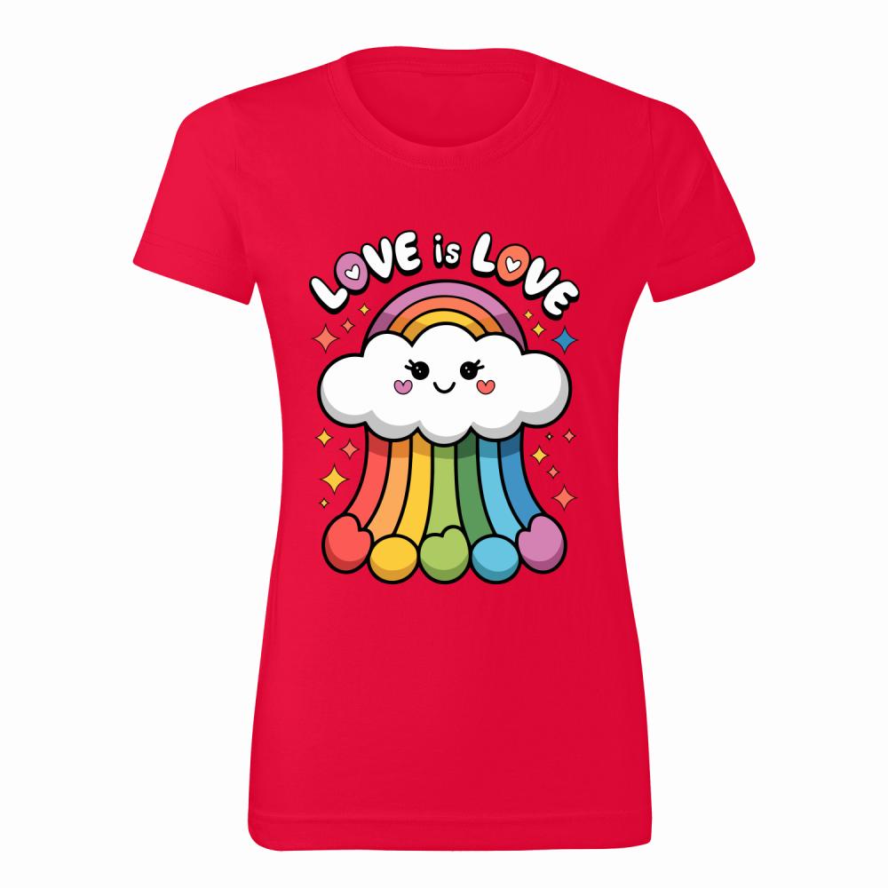 Love is Love 2 koszulka damska kolor czerwony