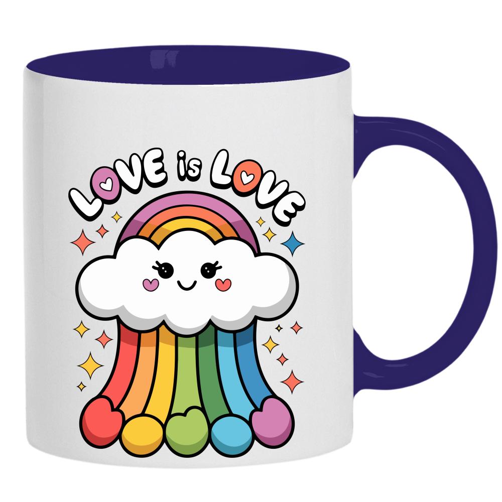Love is Love 2 kubek ucho kolor kolor navy