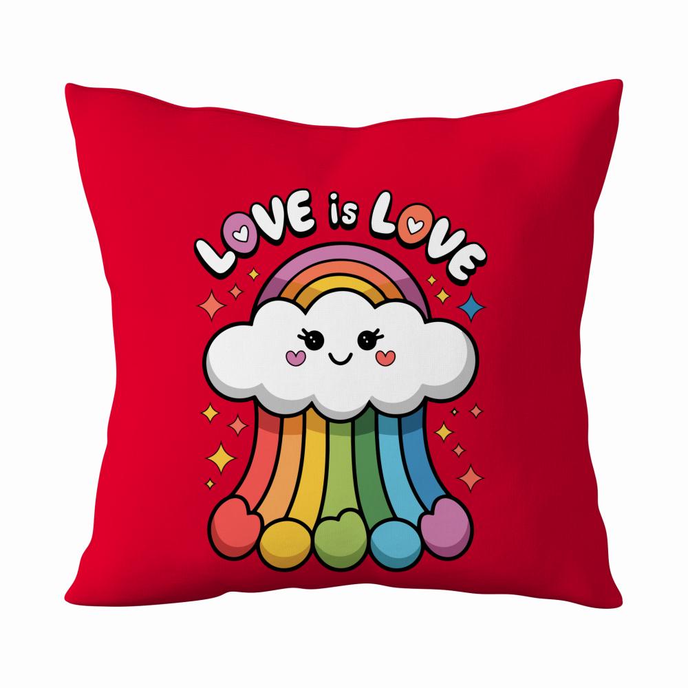 Love is Love 2 poduszka kolor czerwony
