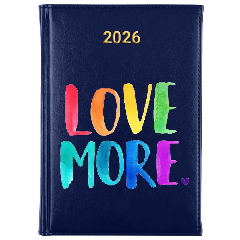 Love More kalendarz książkowy a5 2026 kolor granatowy