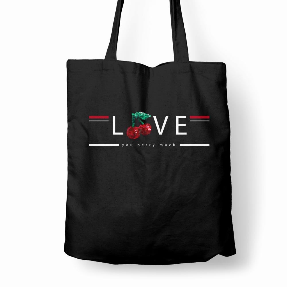 Love You Berry Much torba bawełniana