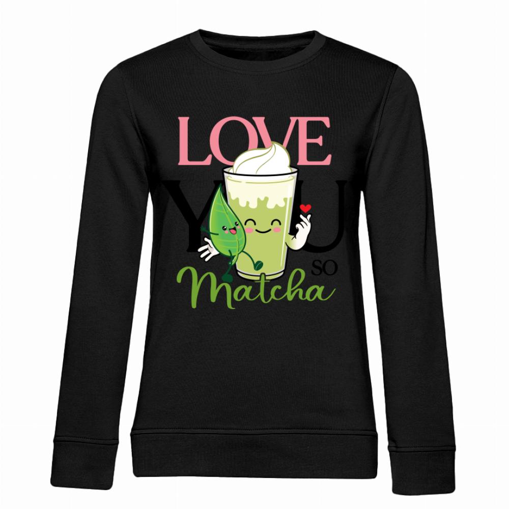 LOVE YOU MATCHA bluza damska bez kaptura kolor sun yellow