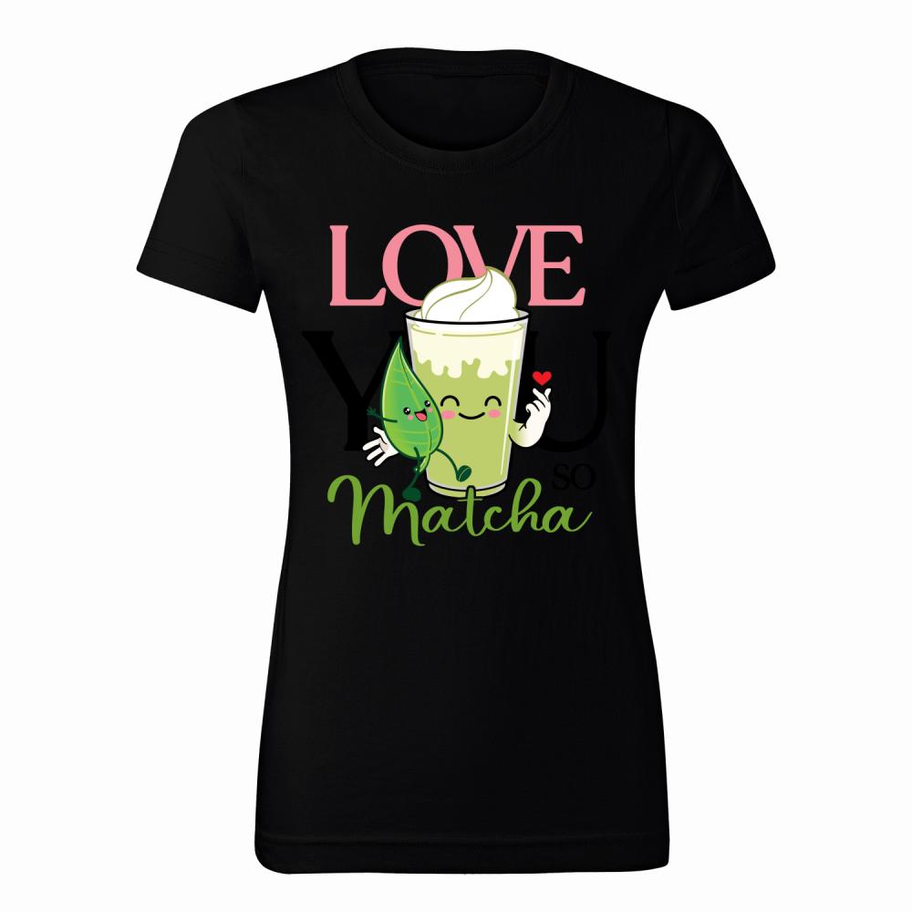LOVE YOU MATCHA koszulka damska kolor vanilla milkshake