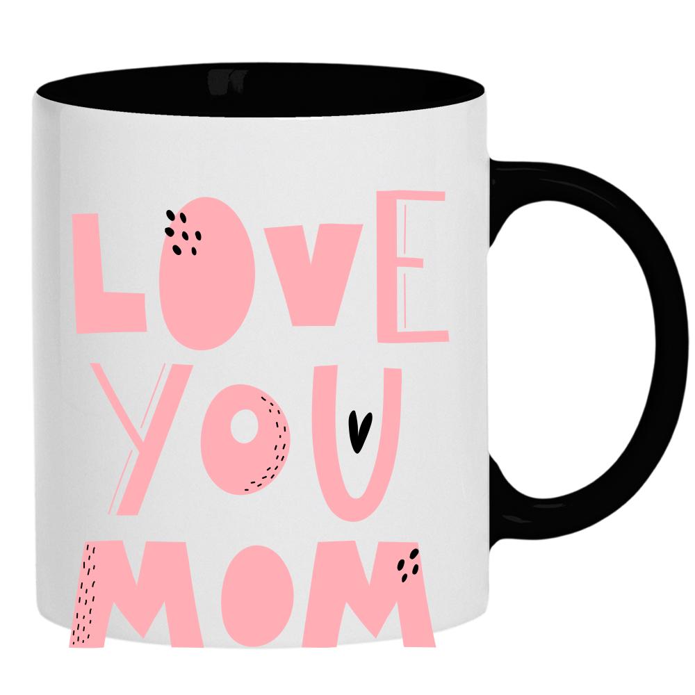 Love You Mom – noś miłość na co dzień kubek ucho kolor kolor czarnyy