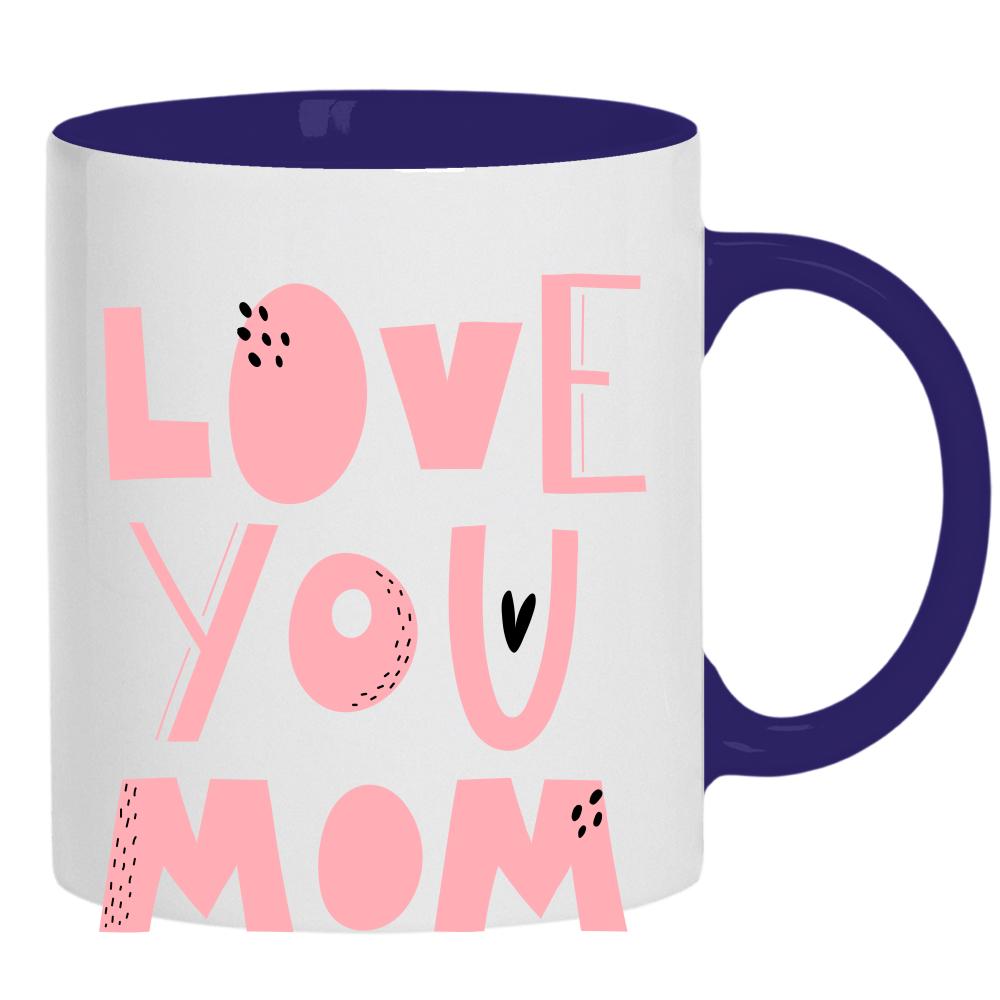 Love You Mom – noś miłość na co dzień kubek ucho kolor kolor navy