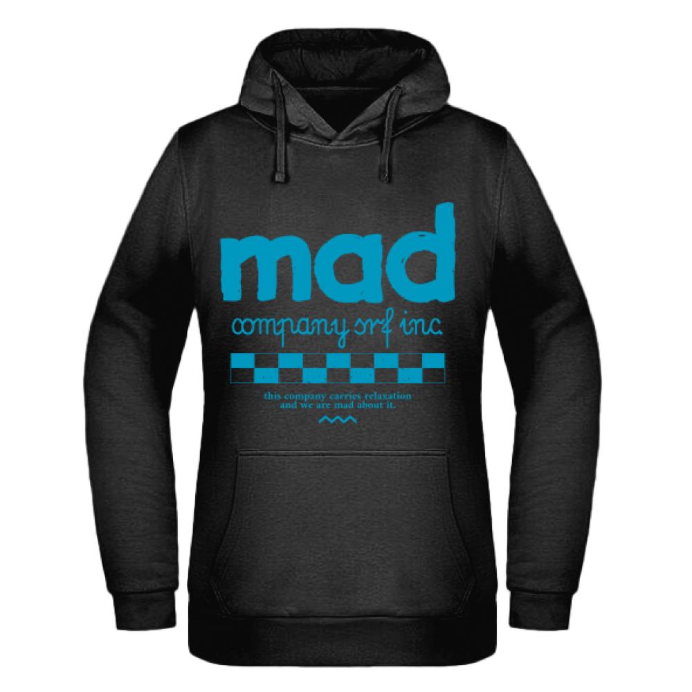 Mad company srf inc. bluza damska z kapturem kolor czarny