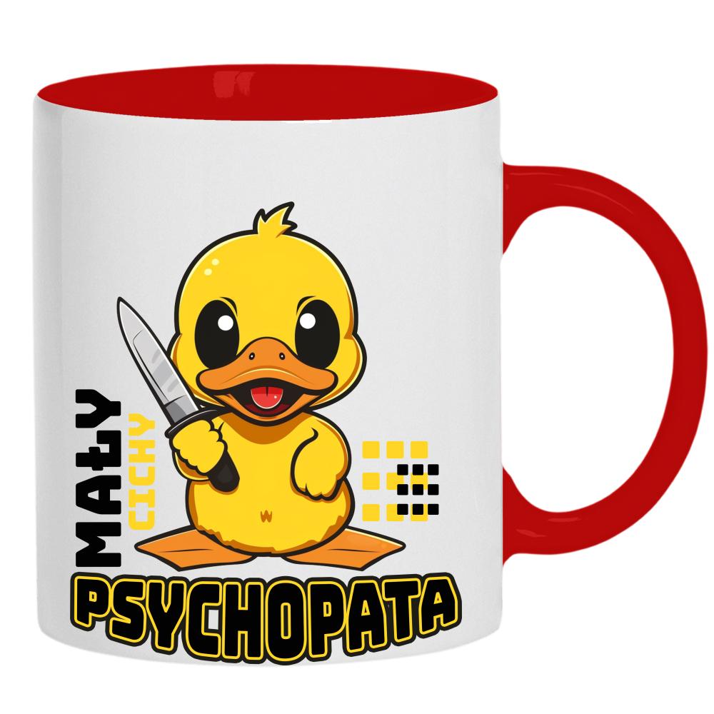 Mały cichy psychopata kubek ucho kolor