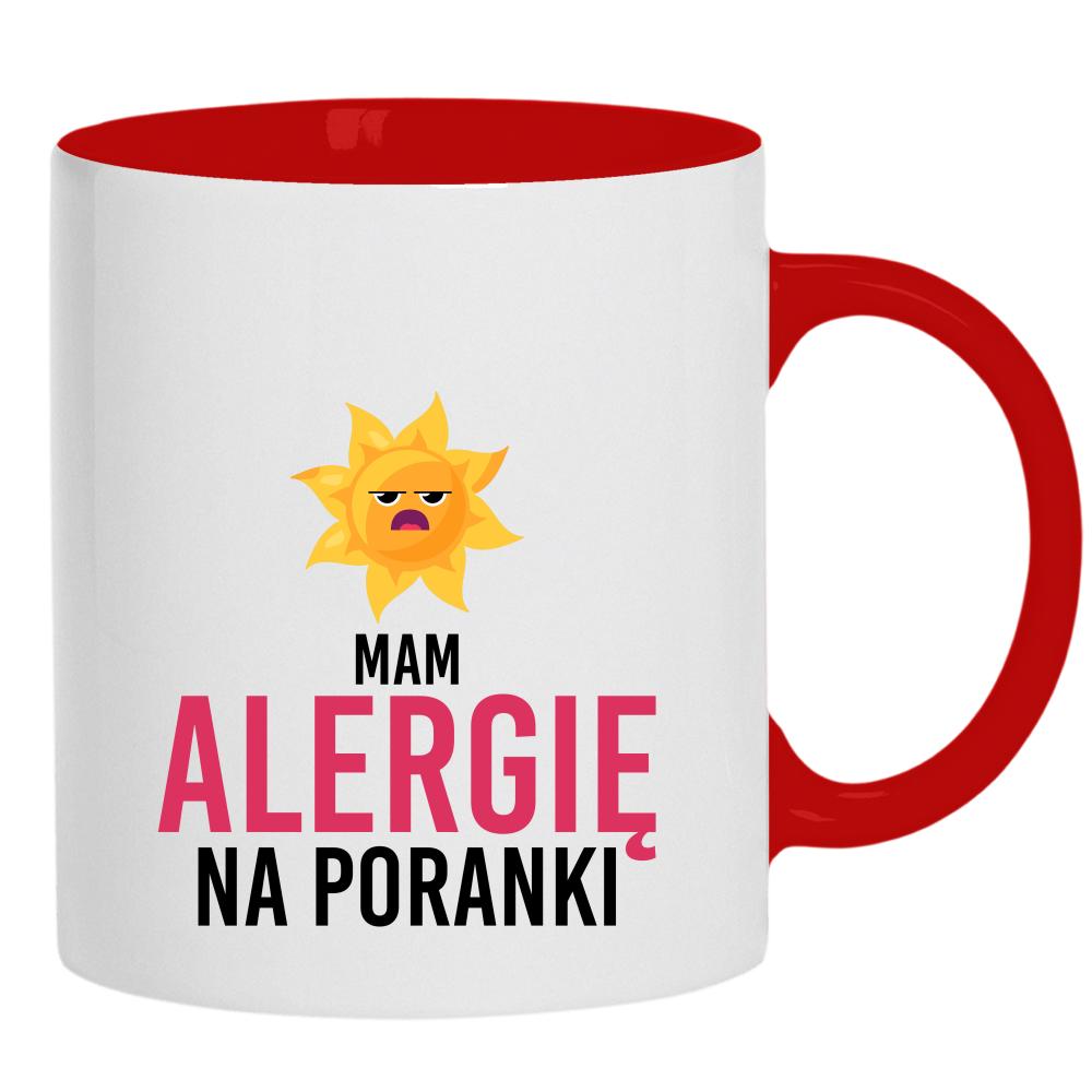 Mam alergię na poranki kubek ucho kolor