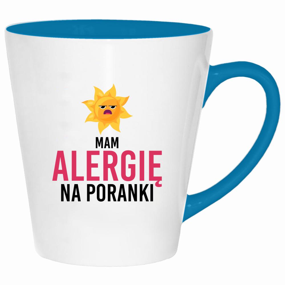 Mam alergię na poranki kubek latte kolor turkus