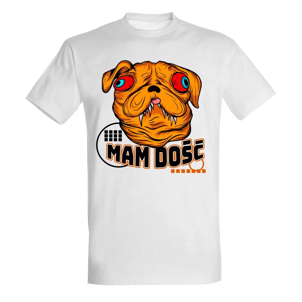 Mam dość koszulka męska kolor biały