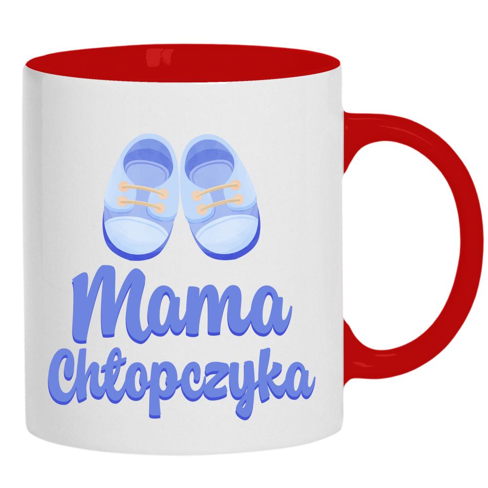 Mama Chłopczyka kubek ucho kolor kolor czerwony