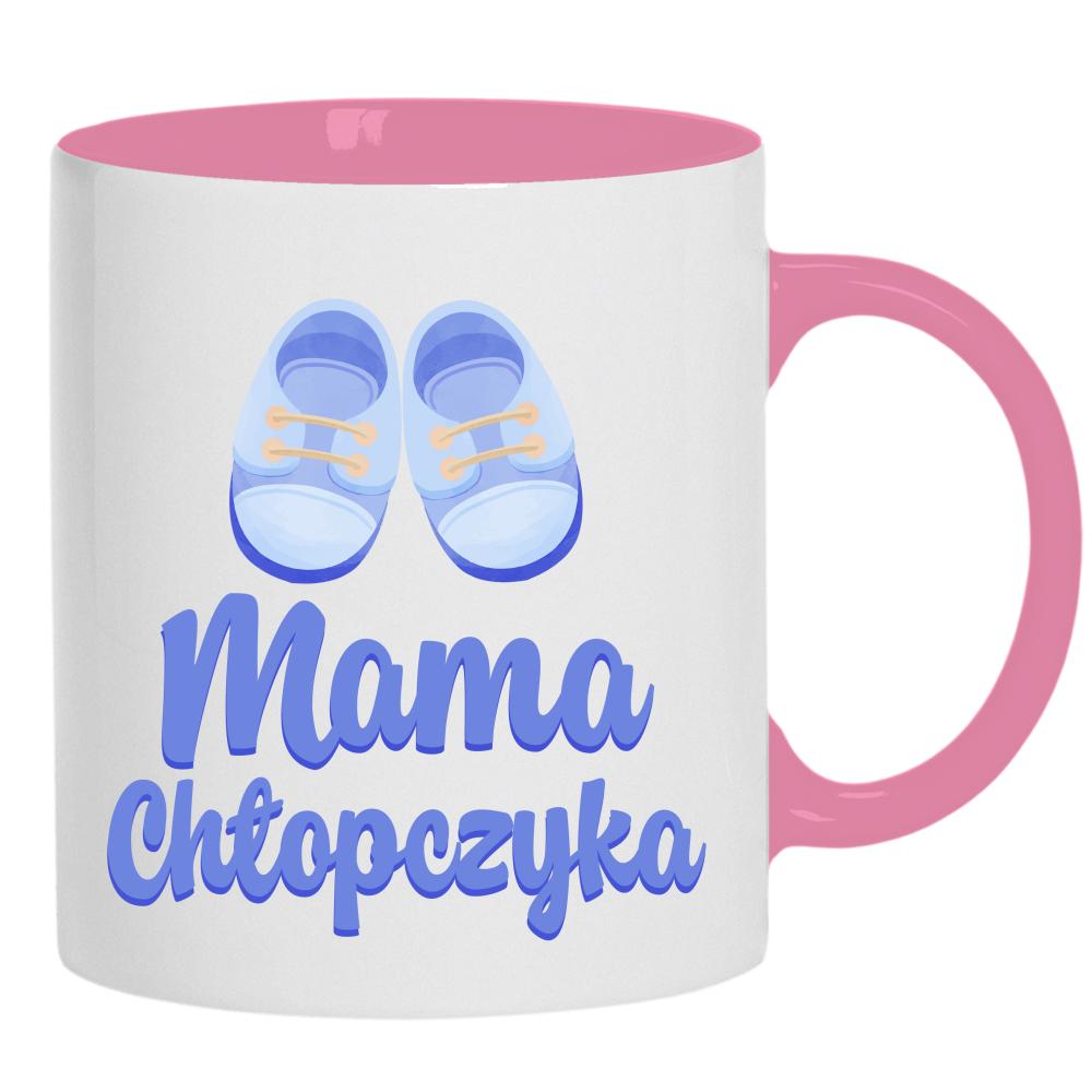 Mama Chłopczyka kubek ucho kolor kolor różowy
