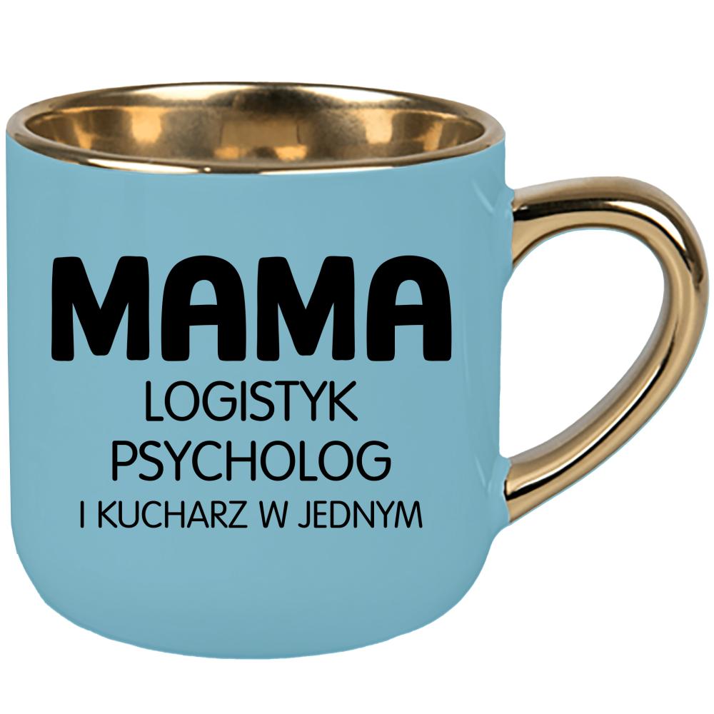 Mama – logistyk, psycholog i kucharz w jednym kubek elegant duży kolor niebieski 2