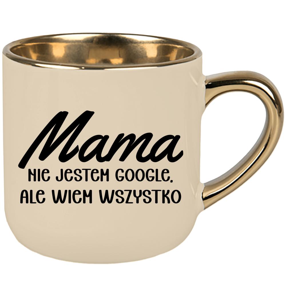 Mama – nie jestem Google, ale wiem wszystko kubek elegant duży kolor kremowy
