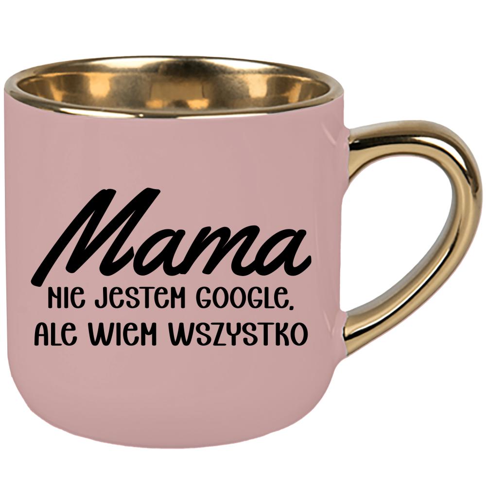 Mama – nie jestem Google, ale wiem wszystko kubek elegant duży kolor różowawo-szary