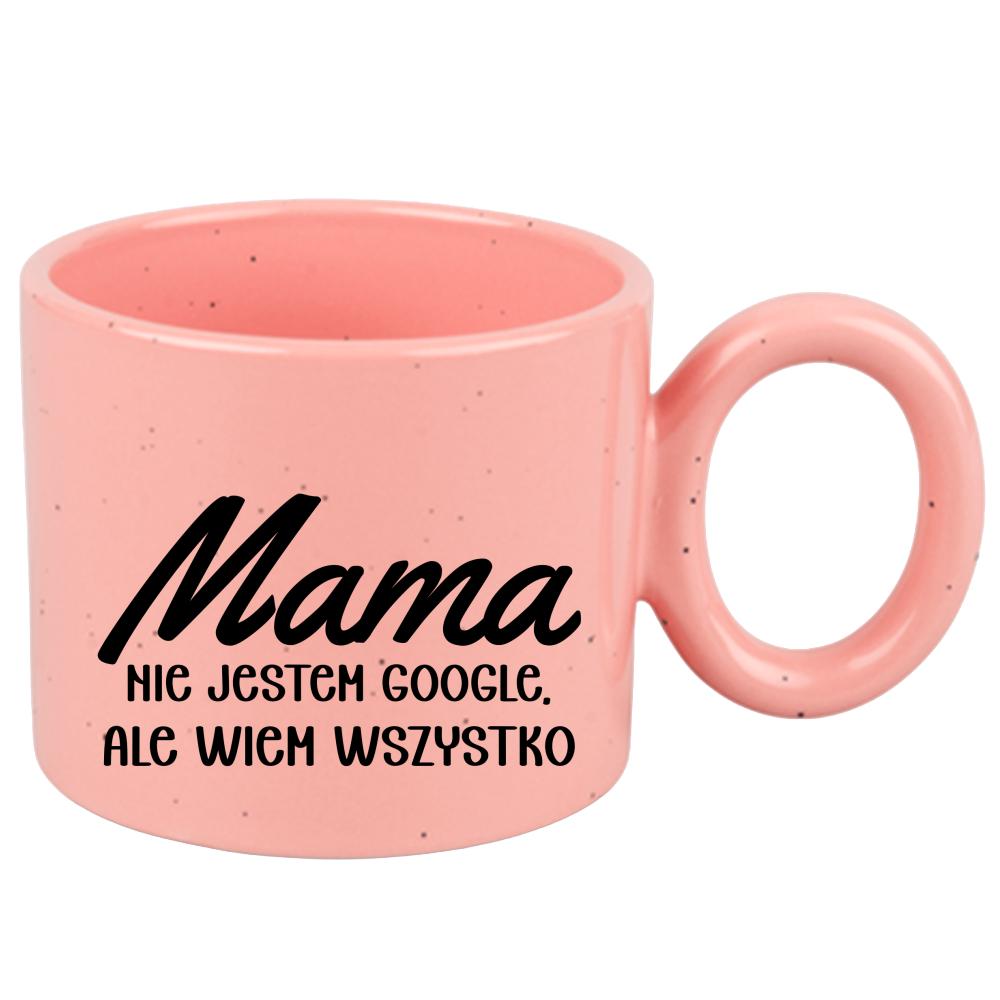 Mama – nie jestem Google, ale wiem wszystko kubek ravenna różowy kolor pastelowy fiolet