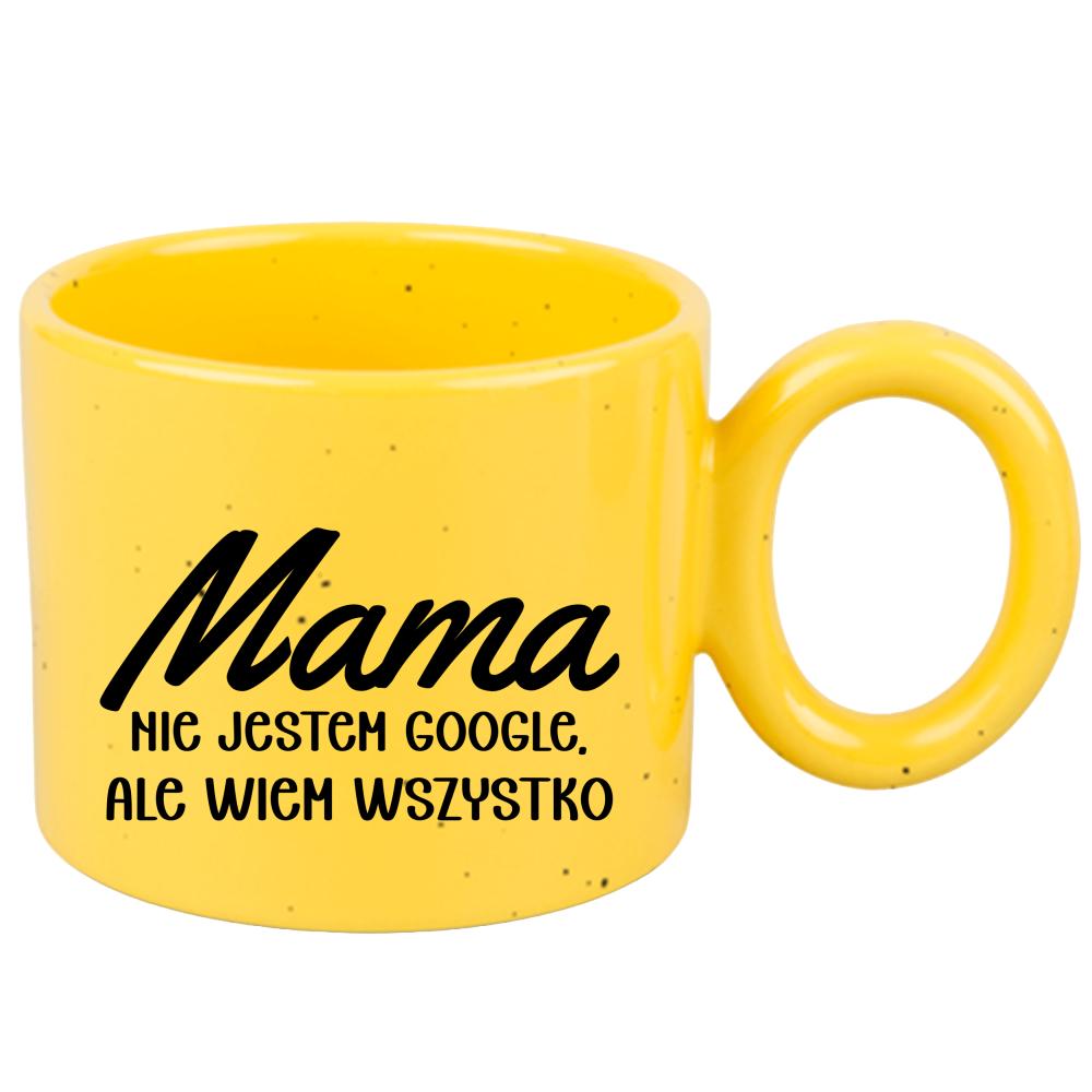 Mama – nie jestem Google, ale wiem wszystko kubek ravenna żółty kolor zielony 2