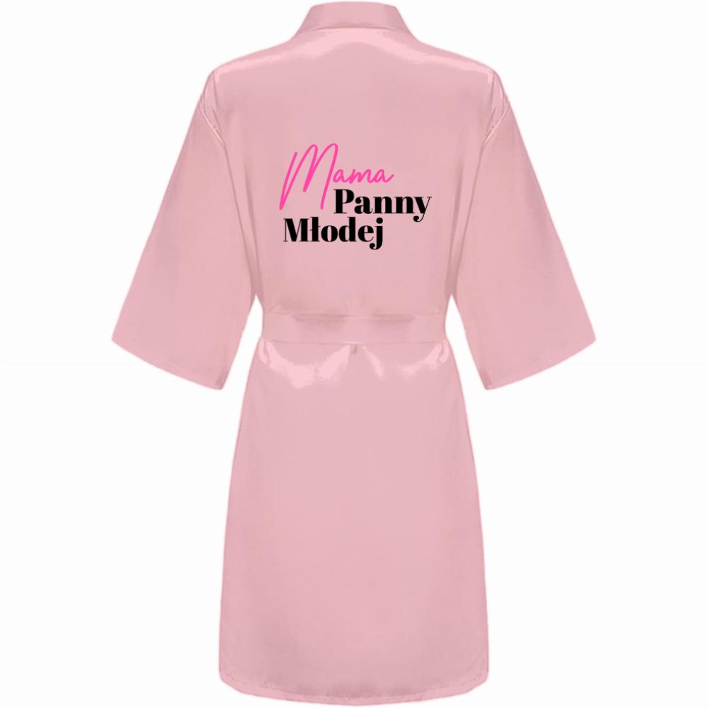 Mama Panny Młodej szlafrok damski kolor jasny różowy