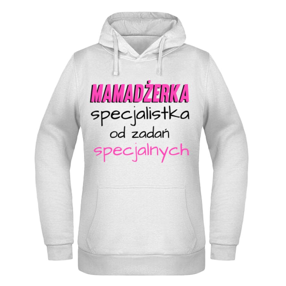 Mamadżerka – specjalistka od zadań specjalnych bluza damska z kapturem