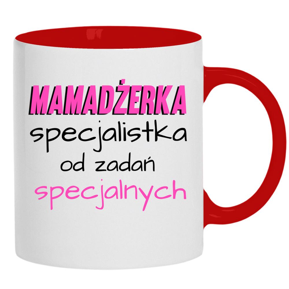 Mamadżerka – specjalistka od zadań specjalnych kubek ucho kolor