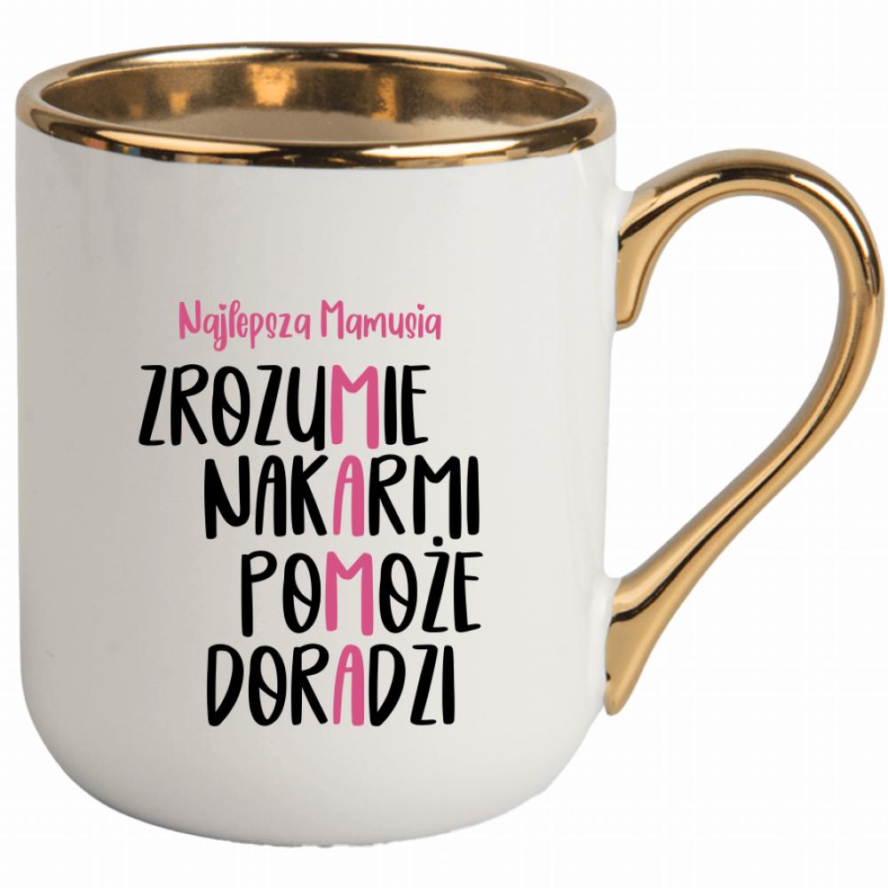 Mamo, dziękuję, że jesteś. Jesteś najlepsza kubek elegant biały kolor zielony