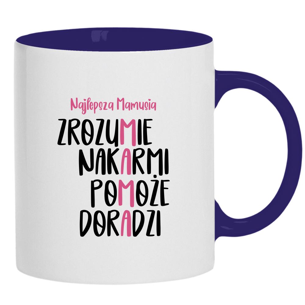 Mamo, dziękuję, że jesteś. Jesteś najlepsza kubek ucho kolor kolor navy