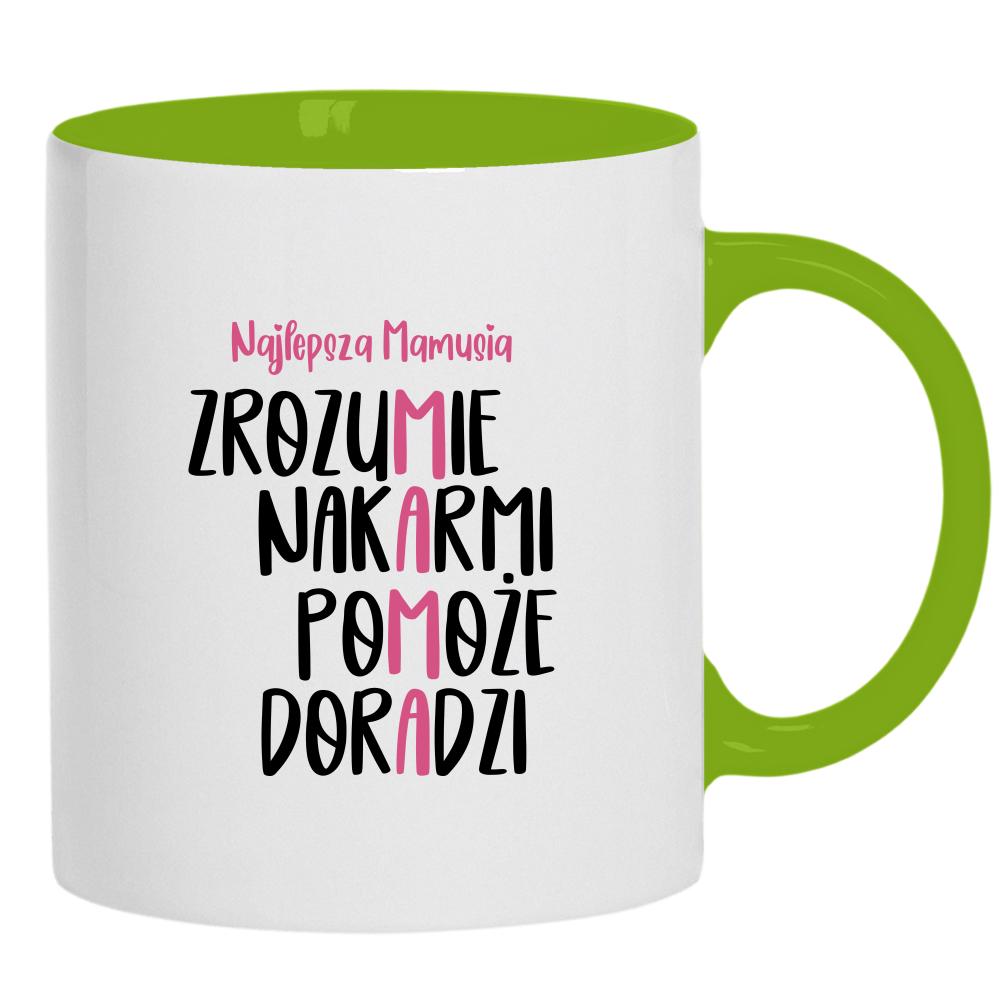 Mamo, dziękuję, że jesteś. Jesteś najlepsza kubek ucho kolor kolor zielony