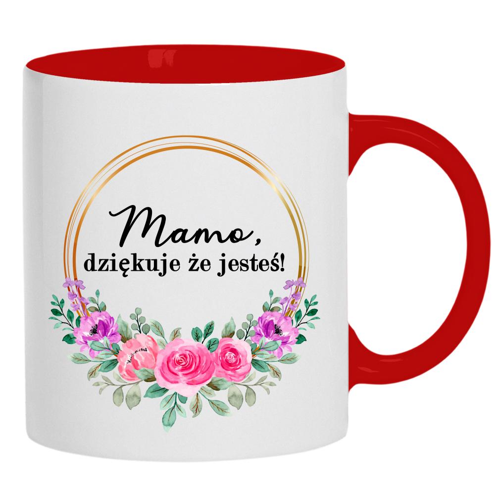 Mamo, dziękuję, że jesteś kubek ucho kolor