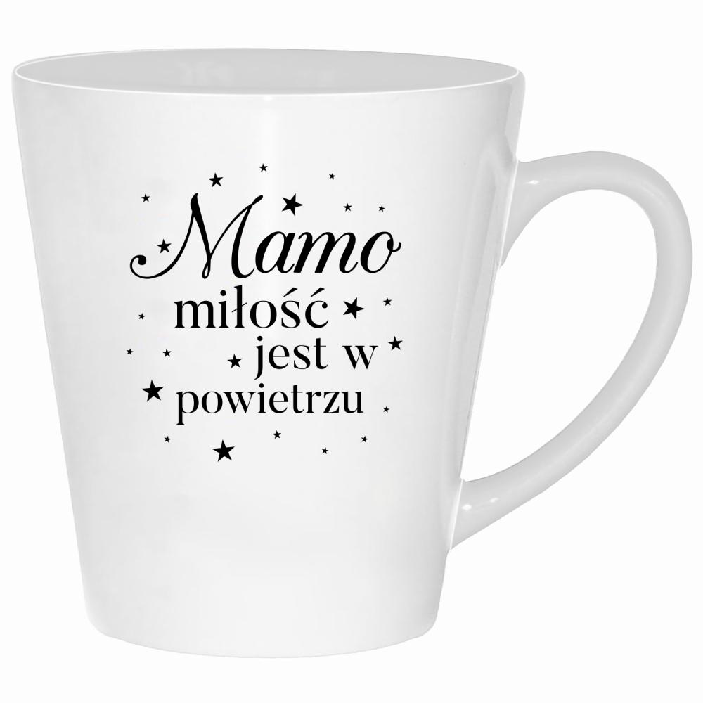 Mamo, moja miłość do Ciebie kwitnie 2 kubek latte kolor biały