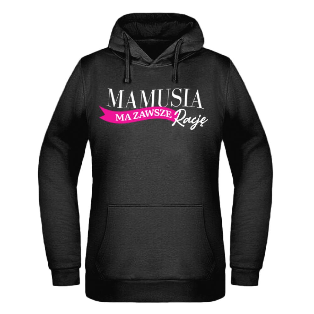 Mamusia, ma zawsze rację bluza damska z kapturem